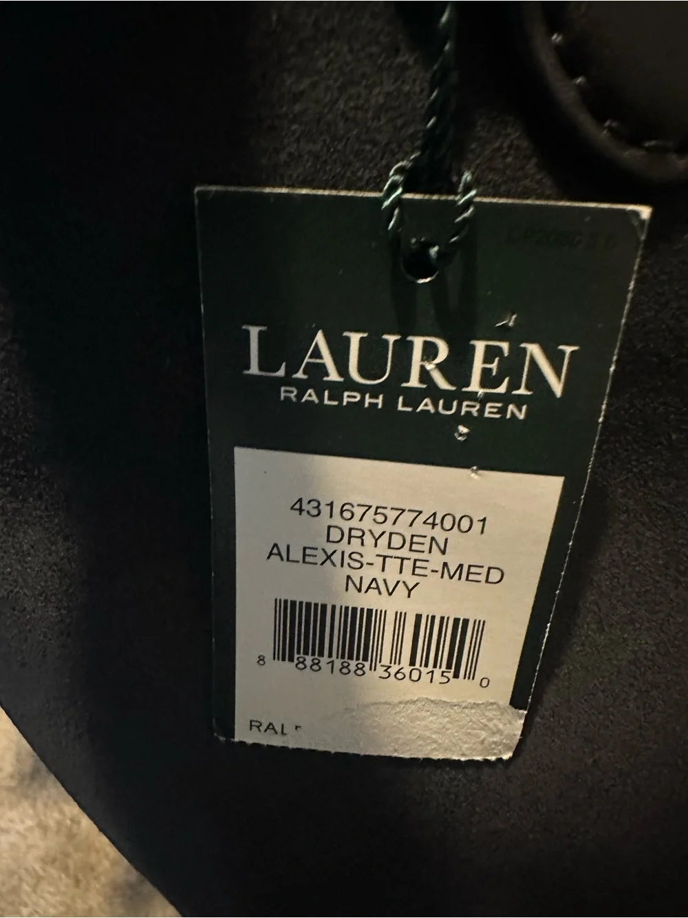 Ralph Lauren Navy Suede Tote with Leather Trim and RL Tag 🏷️ AS IS 🤗